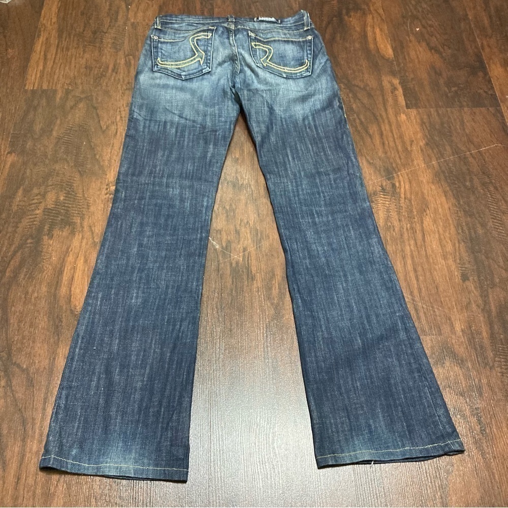 ROCK & REPUBLIC JEANS boot cut denims size 27 X 31 *altered inseam GUC